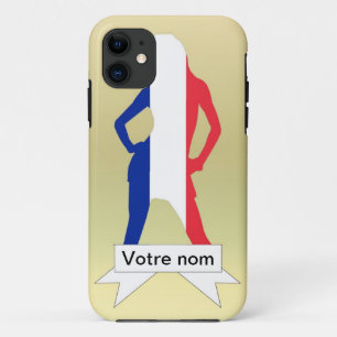 Funda Para iPhone 11 Chica francés sobre fondo de oro