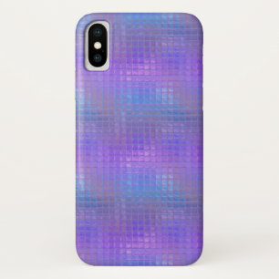 Funda Para iPhone X Chica Glamurosa con Brillo Irisado Morado Precioso