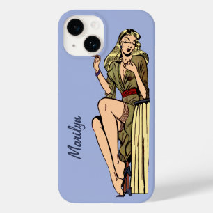 Funda Para iPhone 14 De Case-Mate Chica Glamurosa Rubia Preciosa Vintage Retro Pinup