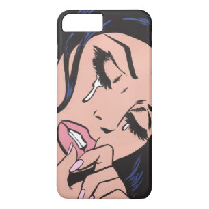 Funda Para iPhone 8 Plus/7 Plus Chica gritador triste del arte pop
