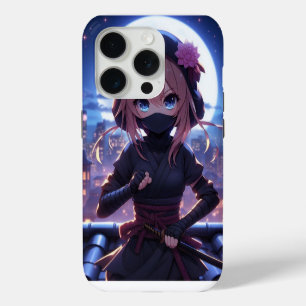Funda Para iPhone 15 Pro Chica guerrero de ninja