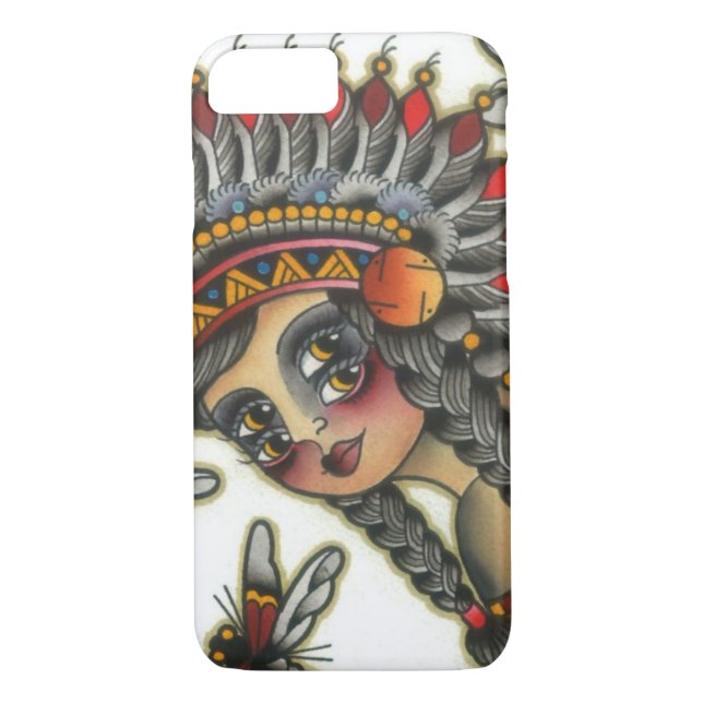 Funda De Case-Mate Para iPhone chica indio 2 (Reverso)