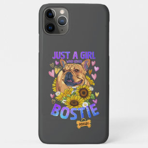 Funda Para iPhone 11 Pro Max Chica Linda Ama Caso De Girasol De Boston Terrier