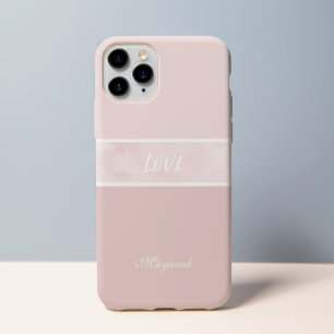 Funda Para iPhone 11 Chica mínimo rosa suave