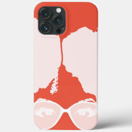 Funda Para iPhone 13 Pro Max Chica naranja Grandes gafas de sol blancas african