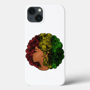 Funda Para iPhone 13 Chica negra rasta mujer de color amarillo rojo ver