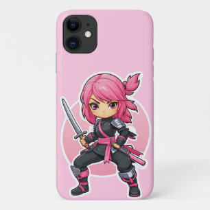Funda Para iPhone 11 Chica Ninja Rosa