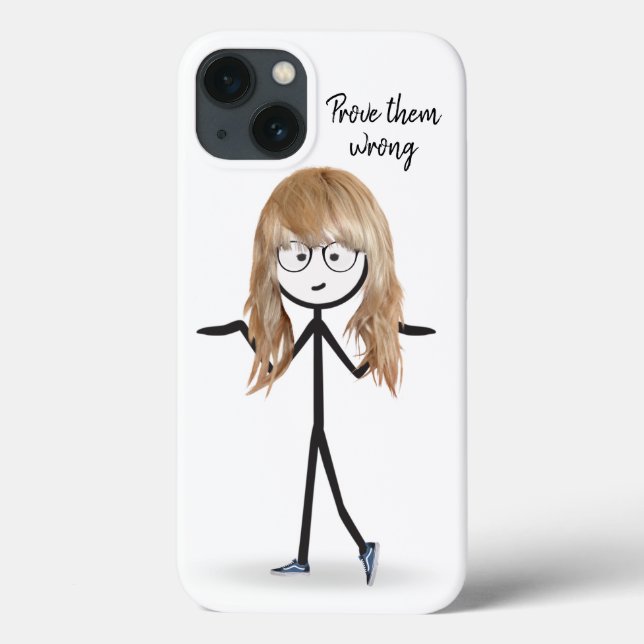 Funda De Case-Mate Para iPhone Chica Palo Con El Pelo Negro (Reverso)