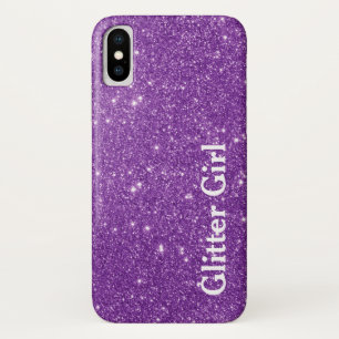 Funda Para iPhone X Chica Purpurina Brillante Muestra Tus Glamurosas C
