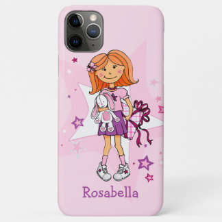 Funda Para iPhone 11 Pro Max Chica regalo conejillos de conejito rosado añada t