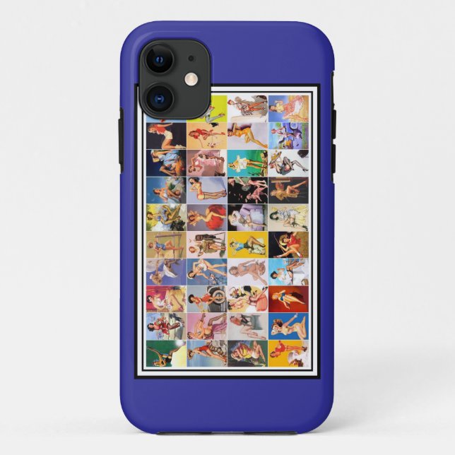 Funda De Case-Mate Para iPhone Chica retro de clavija (Reverso)