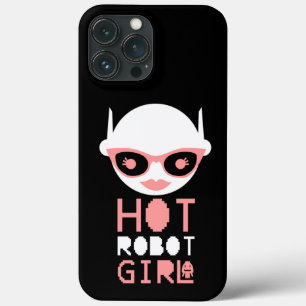 Funda Para iPhone 13 Pro Max Chica robot caliente