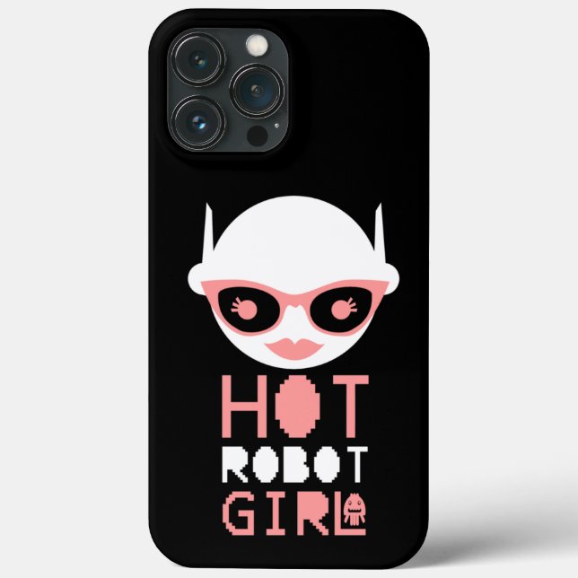 Funda De Case-Mate Para iPhone Chica robot caliente (Reverso )