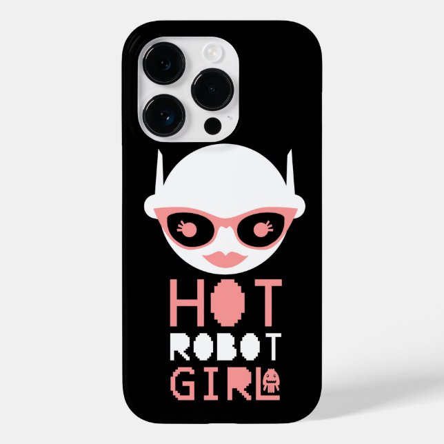 Funda De Case-Mate Para iPhone Chica robot caliente (Reverso )