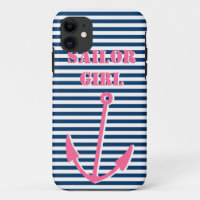 Chica rosado del marinero del caso el | del iPhone