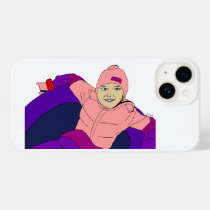 Funda Para iPhone 14 De Case-Mate Chica Snow Tubing