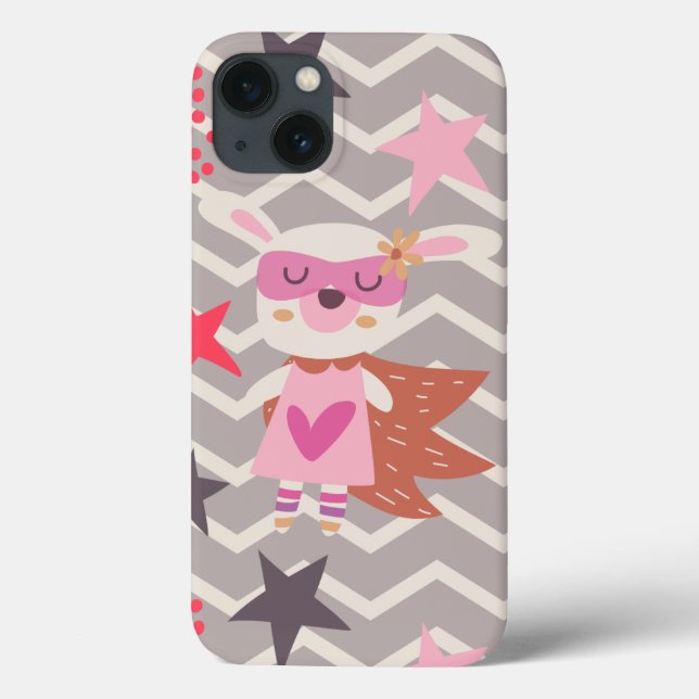 Funda De Case-Mate Para iPhone Chica Superhéroe Bunny (Reverso)