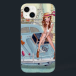 Funda Para iPhone 14 Plus De Case-Mate Chica Viajera Ilustración Chic Vintage París<br><div class="desc">Funda de teléfono ilustrada encantadora que presenta a una viajera elegante que disfruta de París con inspiración de moda vintage. Perfecta para amantes de los viajes y fanáticos de las ilustraciones chic parisinas. Obra original de Caroline Bonne Müller</div>