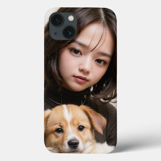 Funda De Case-Mate Para iPhone Chica y perro (Reverso)