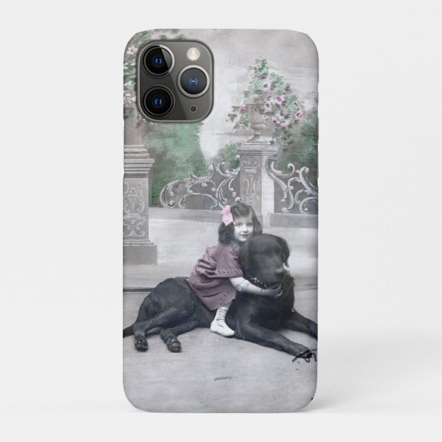 Funda De Case-Mate Para iPhone Chica y su perro (Reverso)