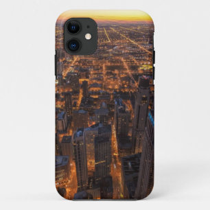Funda Para iPhone 11 Chicago céntrica en la puesta del sol