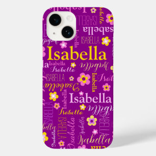 Funda Para iPhone 14 De Case-Mate Chicas amarillo morado Miranda nombre