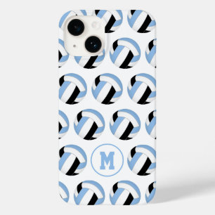 Funda Para iPhone 14 De Case-Mate chicas azul claro patrón de voleibol negro