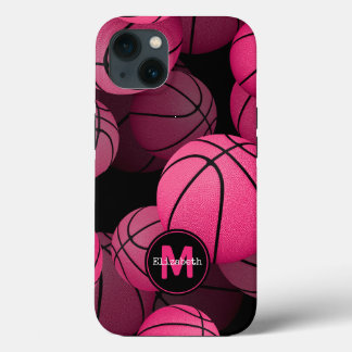 Funda Para iPhone 13 chicas de baloncesto rosa personalizados