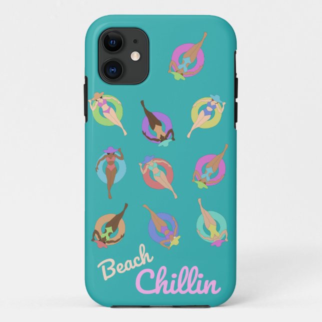 Funda De Case-Mate Para iPhone Chicas de Beach Chillin (Reverso)