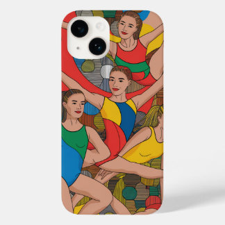 Funda Para iPhone 14 De Case-Mate Chicas de gimnasia acro bailarinas patrón colorido