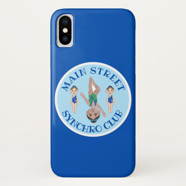 Funda De Case-Mate Para iPhone Chicas De Natación Sincronizados Síncronos Deporte (Reverso)