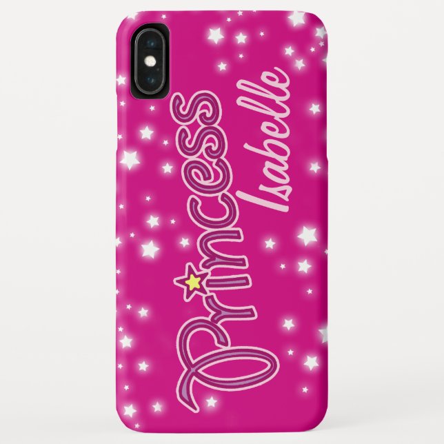 Funda De Case-Mate Para iPhone Chicas de nombre gráfico estrella de princesa (Reverso)