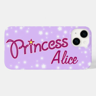 Funda Para iPhone 14 De Case-Mate Chicas de nombre princesa estrella lilac mauve