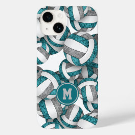 Funda Para iPhone 14 De Case-Mate Chicas equipo gris verde azulado color voleibol co