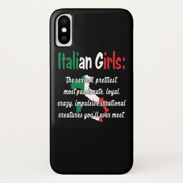 FUNDA DE Case-Mate PARA iPhone CHICAS ITALIANOS (Reverso)