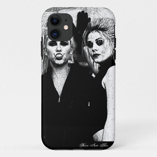 Funda De Case-Mate Para iPhone Chicas - negros y caja blanca de Iphone 5 (Reverso)