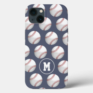 Funda Para iPhone 13 chicas niños baseballs softball monogramado