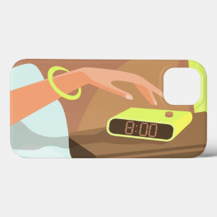 Funda Para iPhone 13 Chicas presionando con la mano el botón de sondeo