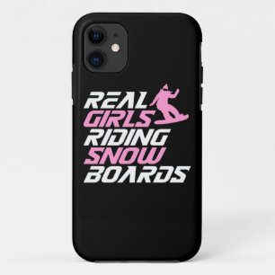 Funda Para iPhone 11 Chicas reales montando tablas de nieve