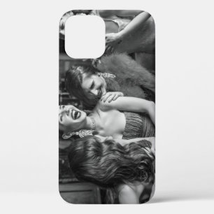 Funda Para iPhone 12 Chicas risibles: elegante foto en blanco y negro
