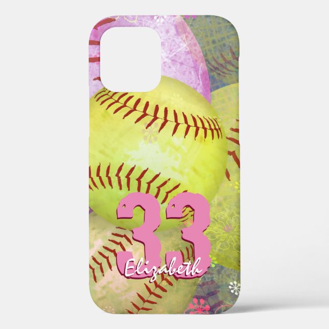 Funda De Case-Mate Para iPhone Chicas Softball (Reverso )