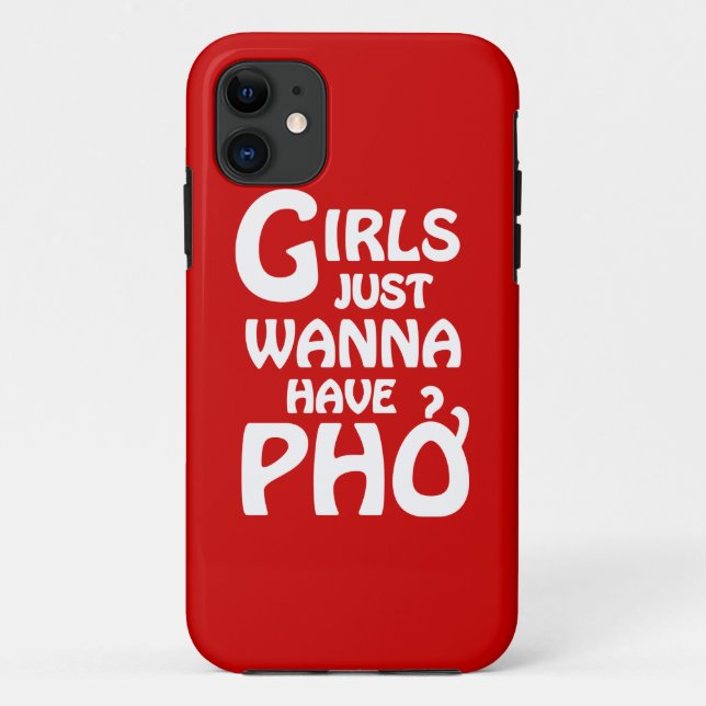 Funda De Case-Mate Para iPhone Chicas Solo Quieren Tener Phở (Reverso)