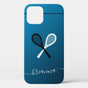 Funda Para iPhone 12 Chicas Tenis Racketball Racquet Sport Personalizad