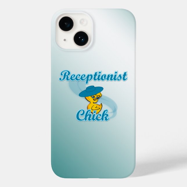 Funda De Case-Mate Para iPhone Chick recepcionista #3 (Reverso )