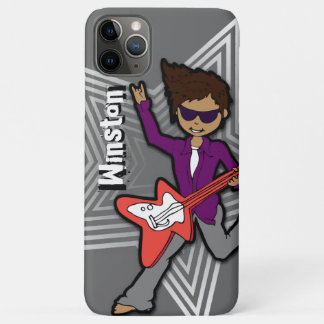 Funda Para iPhone 11 Pro Max Chicos nombran estuche de iphone gris para niños r