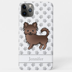 Funda Para iPhone 11 Pro Max Chihuahua de dibujos animados de capa larga de cho