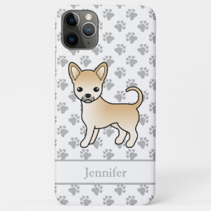 Funda Para iPhone 11 Pro Max Chihuahua de dibujos animados de color cervato y n