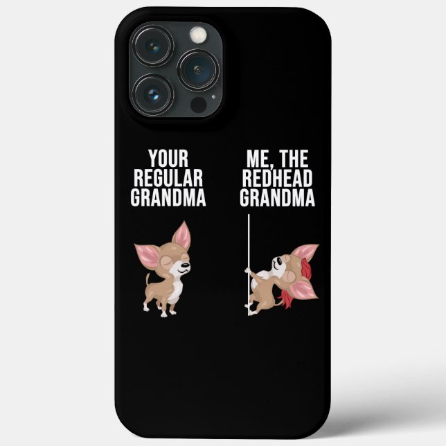 Funda De Case-Mate Para iPhone Chihuahua Tu Abuela Regular Yo La Cabeza Roja (Reverso )