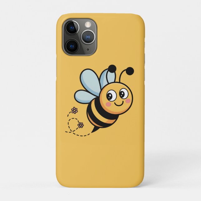 Funda De Case-Mate Para iPhone Child-Friendly Bee Mascot with Dotted Trail (Reverso)