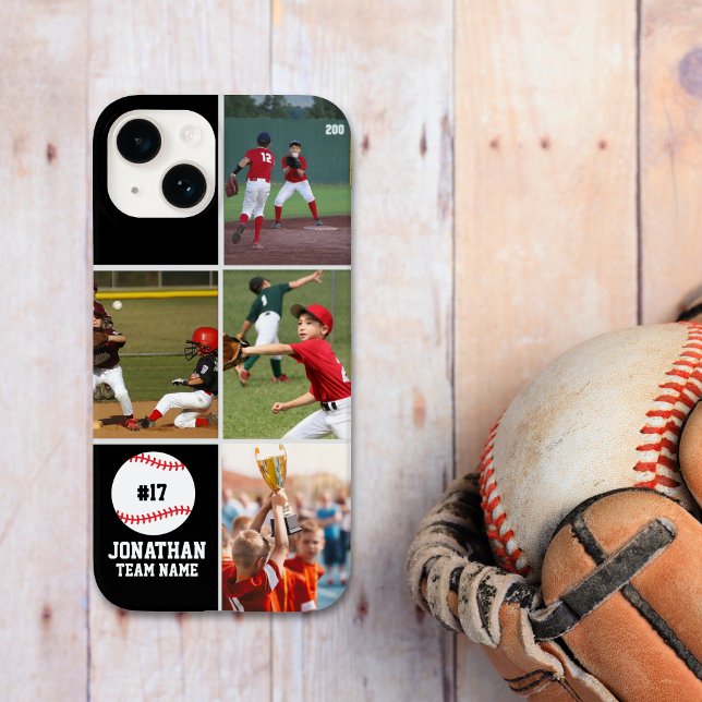 Funda De Case-Mate Para iPhone Children's Baseball Team Photo Collage Black (Subido por el creador)